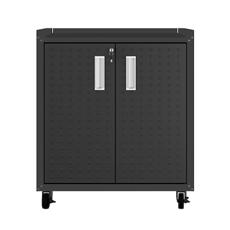 Manhattan Comfort Fortress 31.5" Mobile Garage Cabinet with Shelves 3GMCC-CH